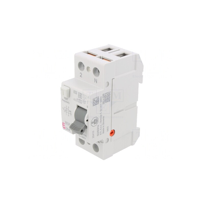 Întrerupător diferenţial 25A 30mA 2P 230V/400V | Electronic-mag.ro | Componente Electronice Întrerupător diferenţial 25A 30mA 2P 230V/400V | Electronic-mag.ro | Componente Electronice