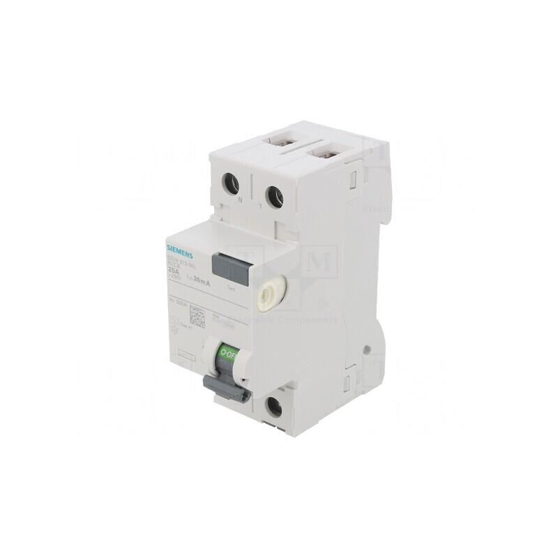 Întrerupător diferenţial 25A 30mA 1P+N IP20 | Electronic-mag.ro | Componente Electronice