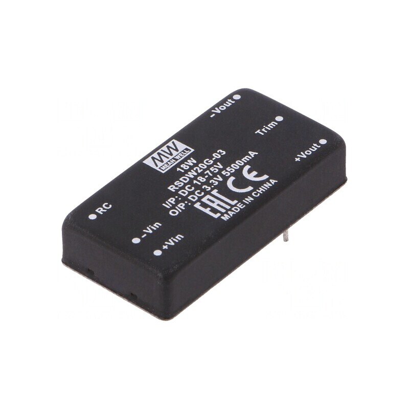 Convertor DC/DC 20W 18-75V la 3.3V 5500mA | Electronic-mag.ro | Componente Electronice