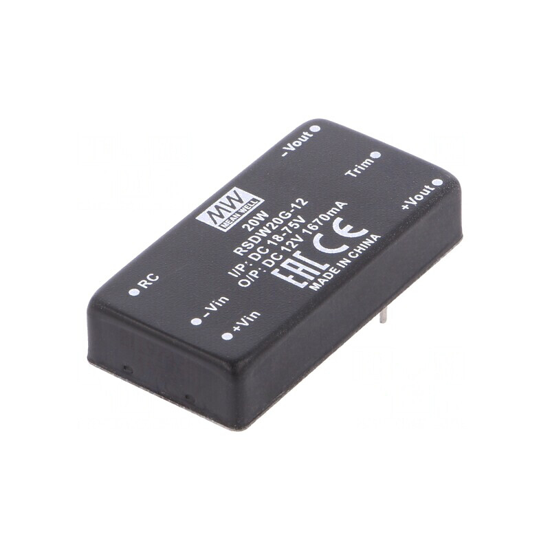 Convertor DC/DC 20W 18-75V la 12V 1670mA | Electronic-mag.ro | Componente Electronice Convertor DC/DC 20W 18-75V la 12V 1670mA | Electronic-mag.ro | Componente Electronice