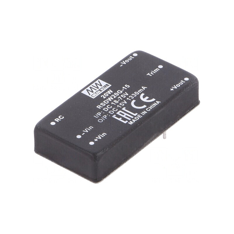 Convertor DC/DC 20W 18-75V la 15V 1330mA THT | Electronic-mag.ro | Componente Electronice Convertor DC/DC 20W 18-75V la 15V 1330mA THT | Electronic-mag.ro | Componente Electronice