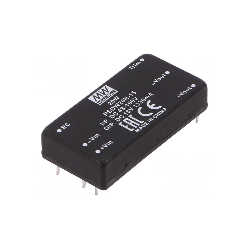 Convertor DC/DC 20W 15V 1330mA | Electronic-mag.ro | Componente Electronice Convertor DC/DC 20W 15V 1330mA | Electronic-mag.ro | Componente Electronice