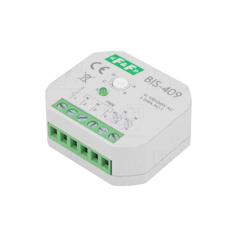 Releu Bistabil de Impulsuri NO x2 8A 230V IP20 | Electronic-mag.ro | Componente Electronice