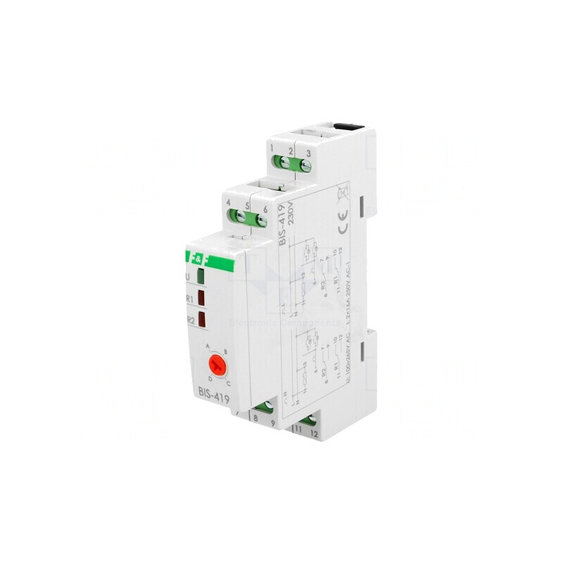 Releu Bistabil de Impulsuri DPDT 16A IP20 230V | Electronic-mag.ro | Componente Electronice