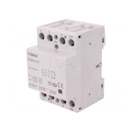 Contactor 4-poli 63A 230VAC NC NO x3 pentru instalații | Electronic-mag.ro | Componente Electronice