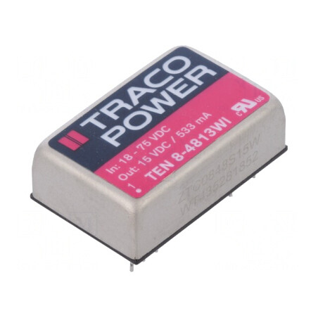 Convertor DC/DC 8W 18-75V la 15V 533mA DIP24 | Electronic-mag.ro | Componente Electronice
