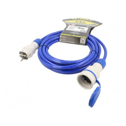 Prelungitor Alimentare 5m 1 Priză Albastru | Electronic-mag.ro | Componente Electronice