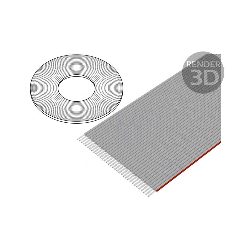 Cablu Banda 1mm Litat Neecranat PVC Gri 34x28AWG | Electronic-mag.ro | Componente Electronice Cablu Banda 1mm Litat Neecranat PVC Gri 34x28AWG | Electronic-mag.ro | Componente Electronice