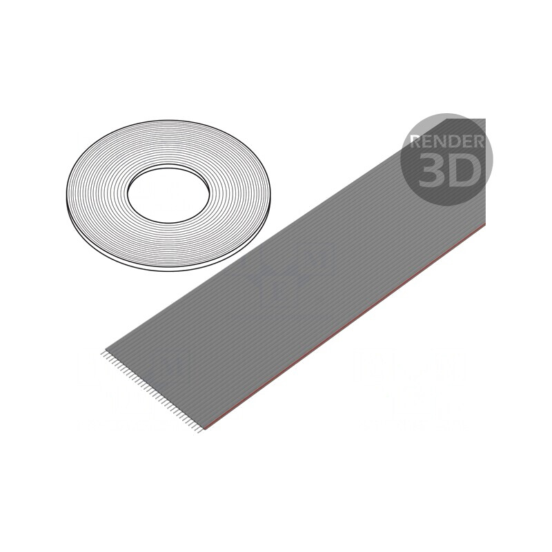 Cablu bandă 34 pini 1.27mm neecranat PVC | Electronic-mag.ro | Componente Electronice
