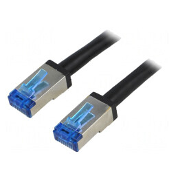 Cablu Patch S/FTP Cat6a 30m Negru