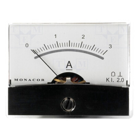 Ampermetru pe Panou DC 0-3A Clasa 2 | Electronic-mag.ro | Componente Electronice