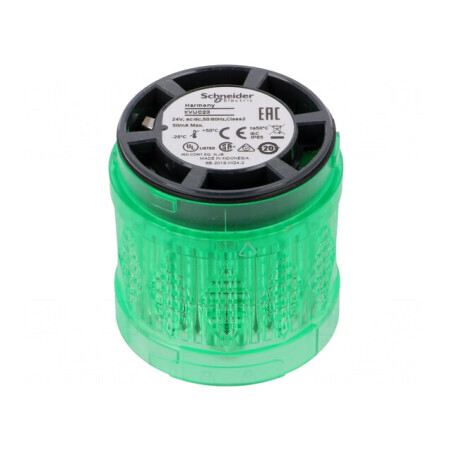 Semnalizator LED Verde 24V IP65 Ø60mm | Electronic-mag.ro | Componente Electronice