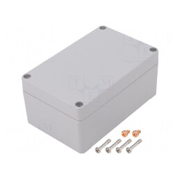 Carcasă Universală Aluminiu Gri IP68 80x125x57mm | Electronic-mag.ro | Componente Electronice