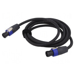 Cablu SpeakON Feminin 4-Pin 3m Negru | Electronic-mag.ro | Componente Electronice