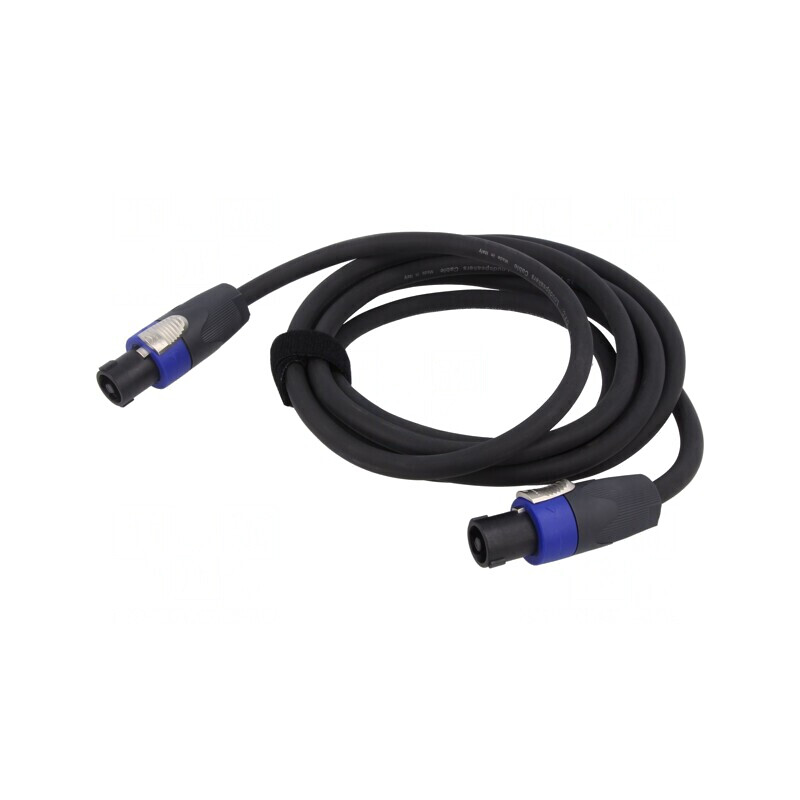 Cablu SpeakON Feminin 4-Pin 3m Negru | Electronic-mag.ro | Componente Electronice