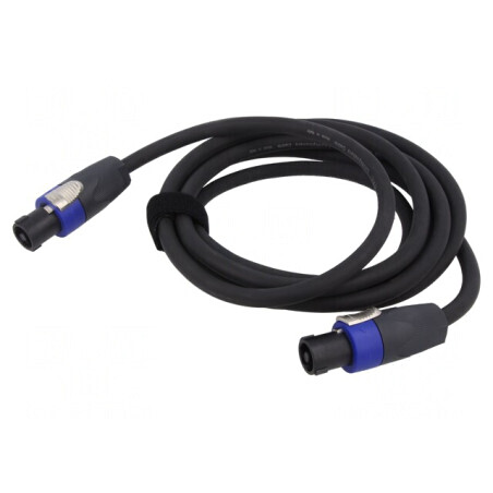 Cablu SpeakON Feminin 4-Pin 3m Negru | Electronic-mag.ro | Componente Electronice