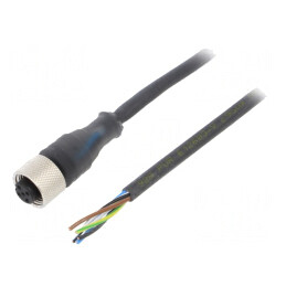 Cablu de conectare M12 5 PIN drept 5m 24VAC 4A | Electronic-mag.ro | Componente Electronice