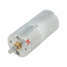Motor DC cu Transmisie 6V 6,5A Ax Crestătură D 34:1 25x52mm | Electronic-mag.ro | Componente Electronice