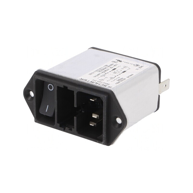 Conector Alimentare AC Soclu C14 Ecranat 1A 250V | Electronic-mag.ro | Componente Electronice
