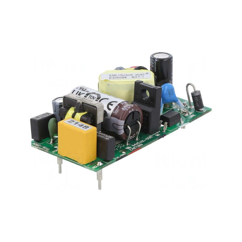 Alimentator Pulsatoriu 15W 85-264V AC 3A EML15US05-P | Electronic-mag.ro | Componente Electronice