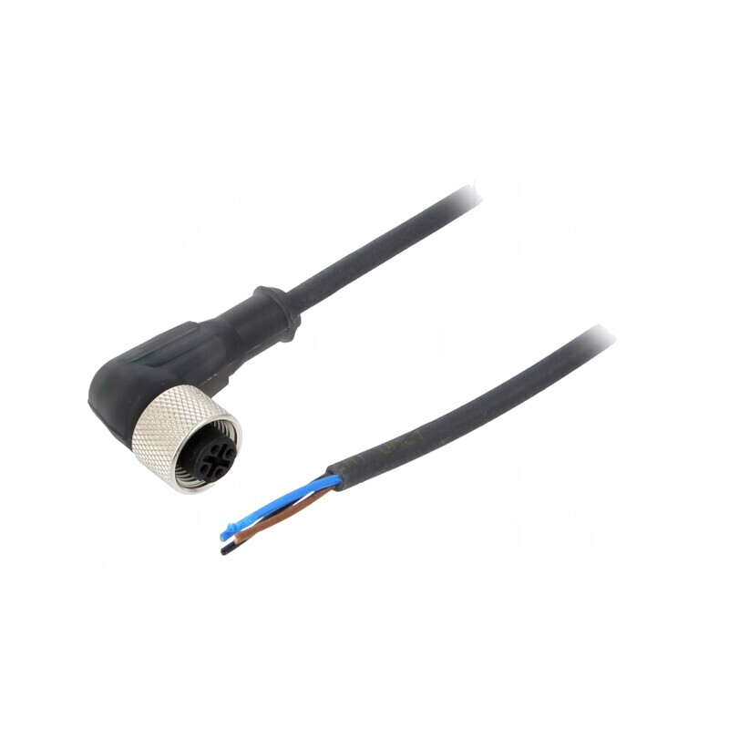 Cablu de Conectare M12 PIN 3 în Unghi 5m 4A -25÷70°C | Electronic-mag.ro | Componente Electronice