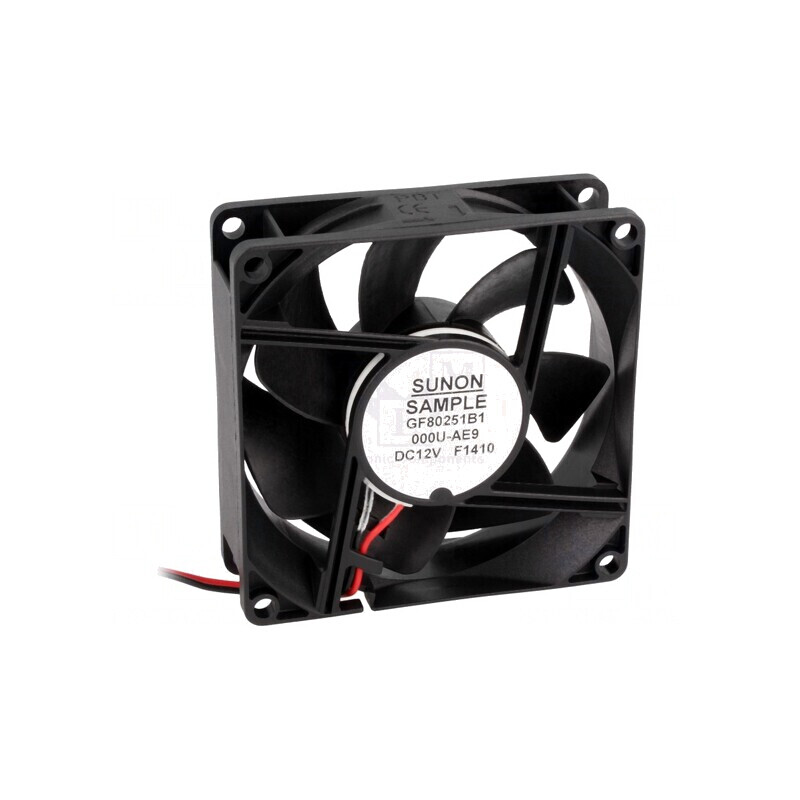 Ventilator DC axial 12V 80x80x25mm 101.9m3/h 47.5dBA IP68 | Electronic-mag.ro | Componente Electronice