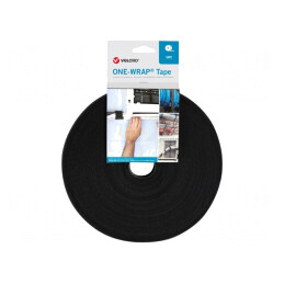 Bandă arici fixare 20mm x 25m neagră | Electronic-mag.ro | Componente Electronice