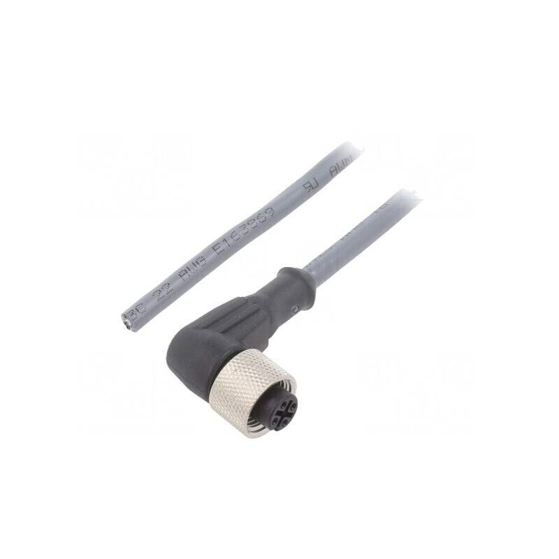 Cablu de conectare M12 unghi 10m 250VAC 2,7A | Electronic-mag.ro | Componente Electronice