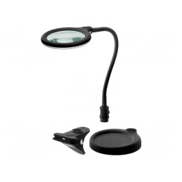 Lupă de Masă cu LED 3dpt 100mm 6W 6500K | Electronic-mag.ro | Componente Electronice