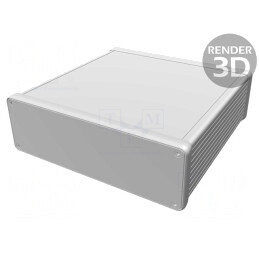 Carcasă din aluminiu cu panou 165x160x51 mm 1455T1601BU | Electronic-mag.ro | Componente Electronice