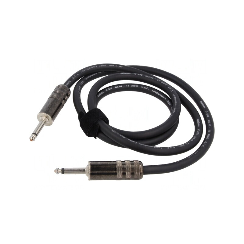 Cablu Audio Jack 6,3mm 2 pini 1,5m Negru | Electronic-mag.ro | Componente Electronice