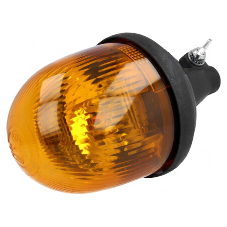 Semnalizator Lumină Rotativă Portocalie cu Adaptor | Electronic-mag.ro | Componente Electronice