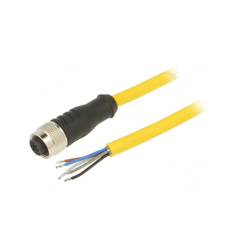 Cablu Conectare M12 5PIN Drept 250VAC 4A PVC IP68 | Electronic-mag.ro | Componente Electronice