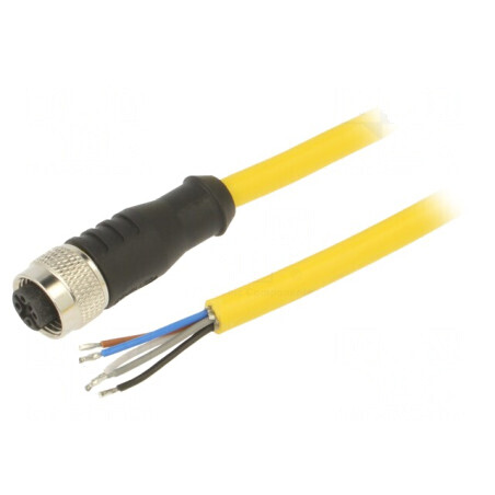 Cablu Conectare M12 5PIN Drept 250VAC 4A PVC IP68 | Electronic-mag.ro | Componente Electronice