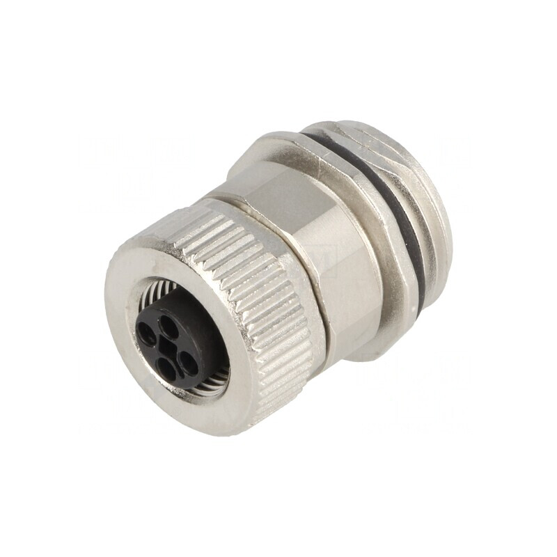Soclu M12 4 Pin Mamă Panou IP67 T-Power | Electronic-mag.ro | Componente Electronice