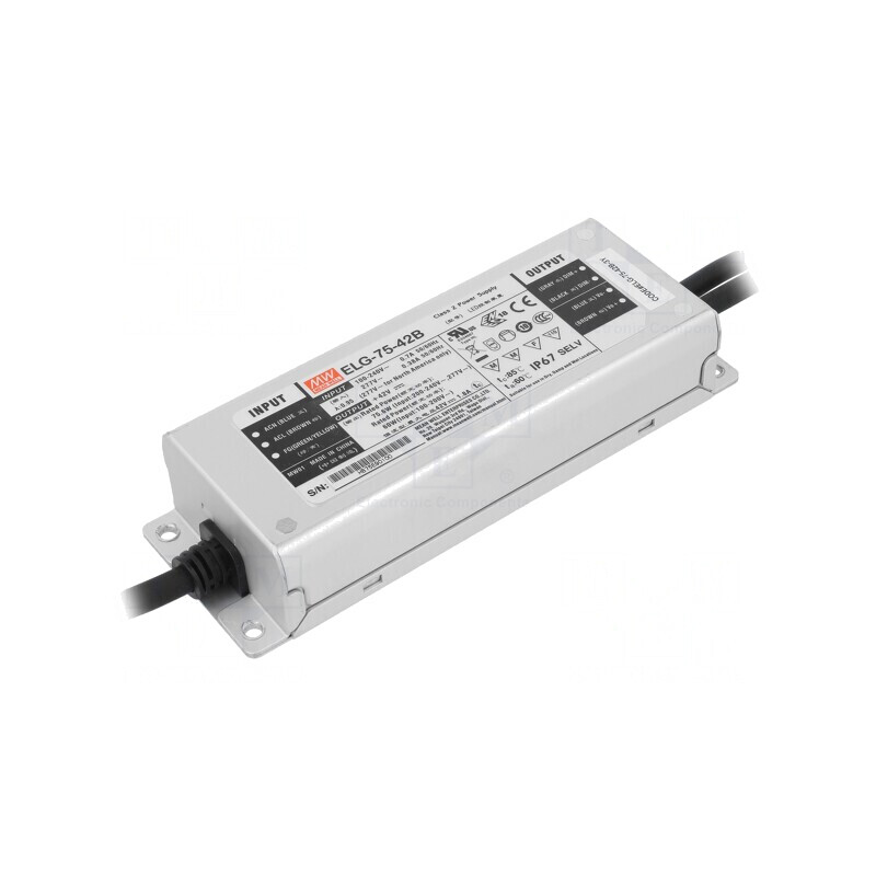 Alimentator LED 75,6W 42VDC 1,8A IP67 | Electronic-mag.ro | Componente Electronice Alimentator LED 75,6W 42VDC 1,8A IP67 | Electronic-mag.ro | Componente Electronice