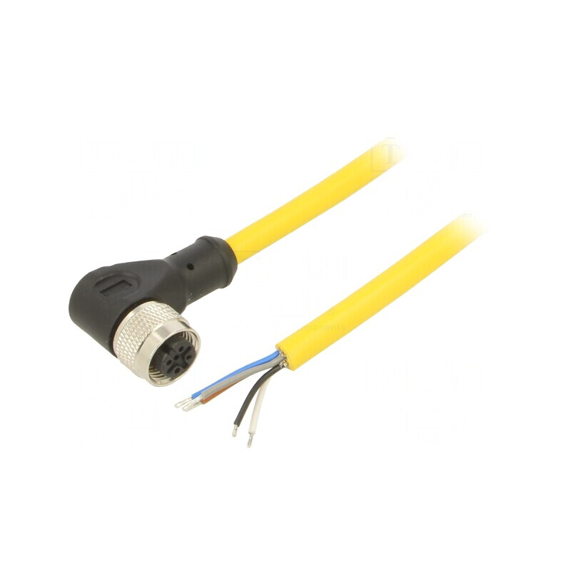 Cablu Conectare M12 5-Pin Unghi 250VAC 4A PVC | Electronic-mag.ro | Componente Electronice