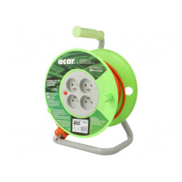 Prelungitor Bobinat 4 Prize Portocaliu 3x1mm2 | Electronic-mag.ro | Componente Electronice