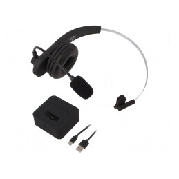 Căști wireless cu microfon USB-C Negre BT0059 | Electronic-mag.ro | Componente Electronice