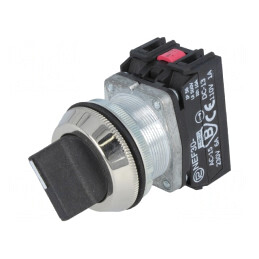Comutator Rotativ 30mm Negru IP56 | Electronic-mag.ro | Componente Electronice