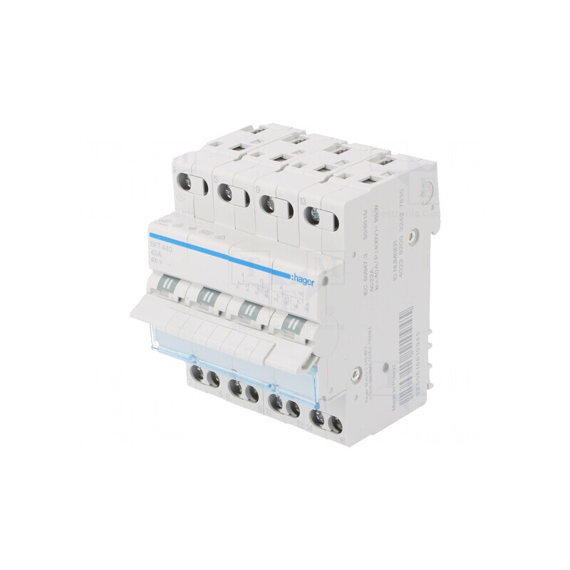 Întrețupător cu Manetă 4 Poli 230VAC 40A IP20 | Electronic-mag.ro | Componente Electronice