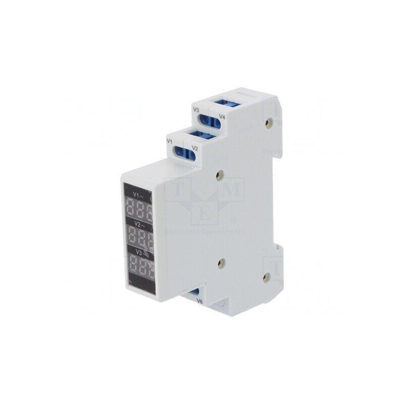 Indicator de Tensiune 3x80-500V AC IP20 pentru Șină DIN | Electronic-mag.ro | Componente Electronice
