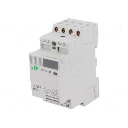 Contactor 4-poli 25A 24VAC NC NOx3 IP20