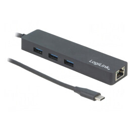 Hub USB-C 3-Porturi + RJ45 5Gbps