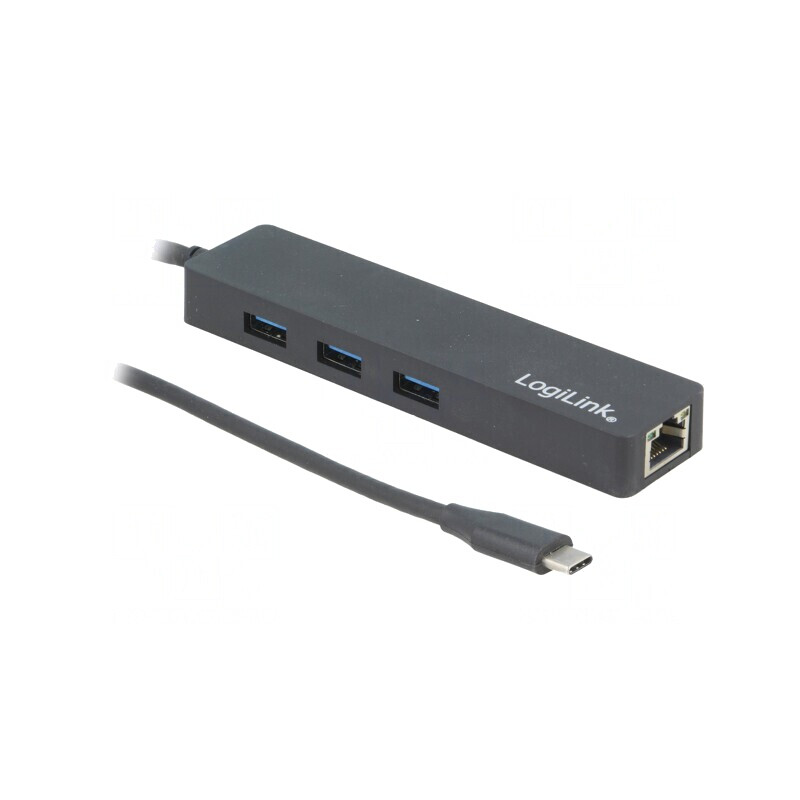 Hub USB-C 3-Porturi + RJ45 5Gbps | Electronic-mag.ro | Componente Electronice