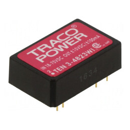 Convertor DC/DC 3W 18-75V la 15V/-15V TEN 3-4823WI | Electronic-mag.ro | Componente Electronice