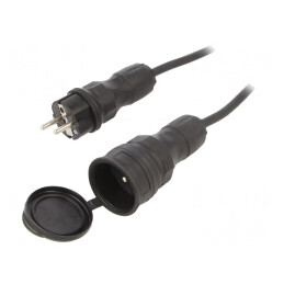 Prelungitor Alimentare 15m Negru 16A | Electronic-mag.ro | Componente Electronice