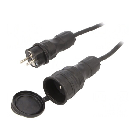 Prelungitor Alimentare 15m Negru 16A | Electronic-mag.ro | Componente Electronice