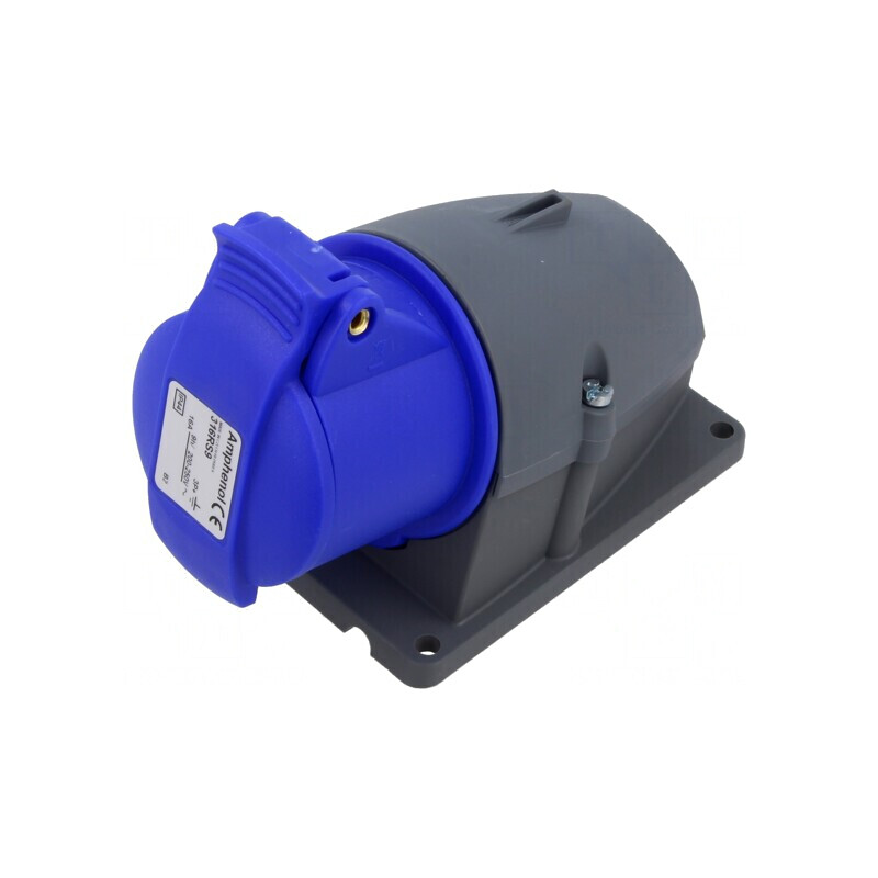 Conector Alimentare AC Trifazat IP44 Soclu Mamă în Unghi | Electronic-mag.ro | Componente Electronice