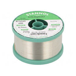 Sârmă de lipit fără plumb 0,7mm 250g | Electronic-mag.ro | Componente Electronice